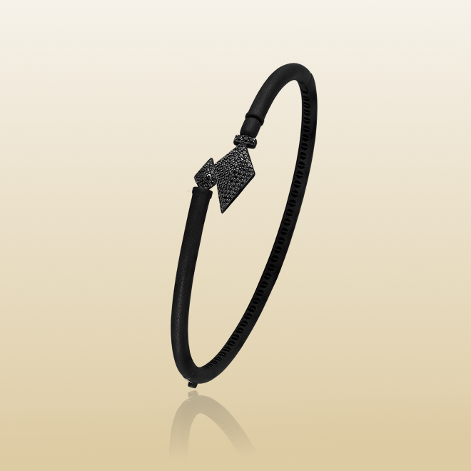Masai Bracelet 18K Rose Gold and black matt finish & diamonds