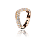 GHOST SHIFT RING HALF PAVED HALF GLOSSY