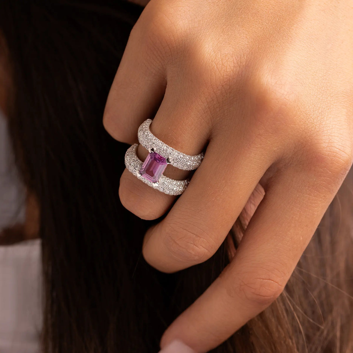 GHOST PRIVE PINK SAPPHIRE RING