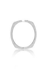 ﻿﻿White gold bracelet with pavé diamonds