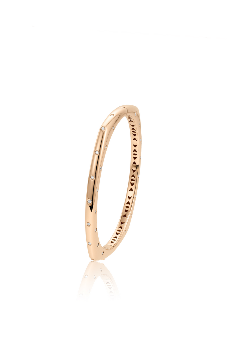 Rose gold bracelet with diamonds