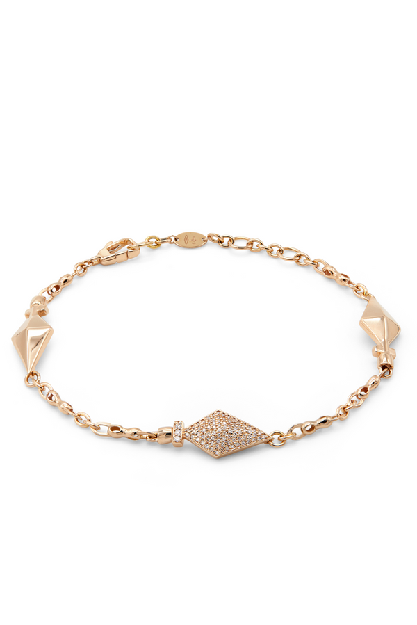 Rose gold bracelet with diamonds 